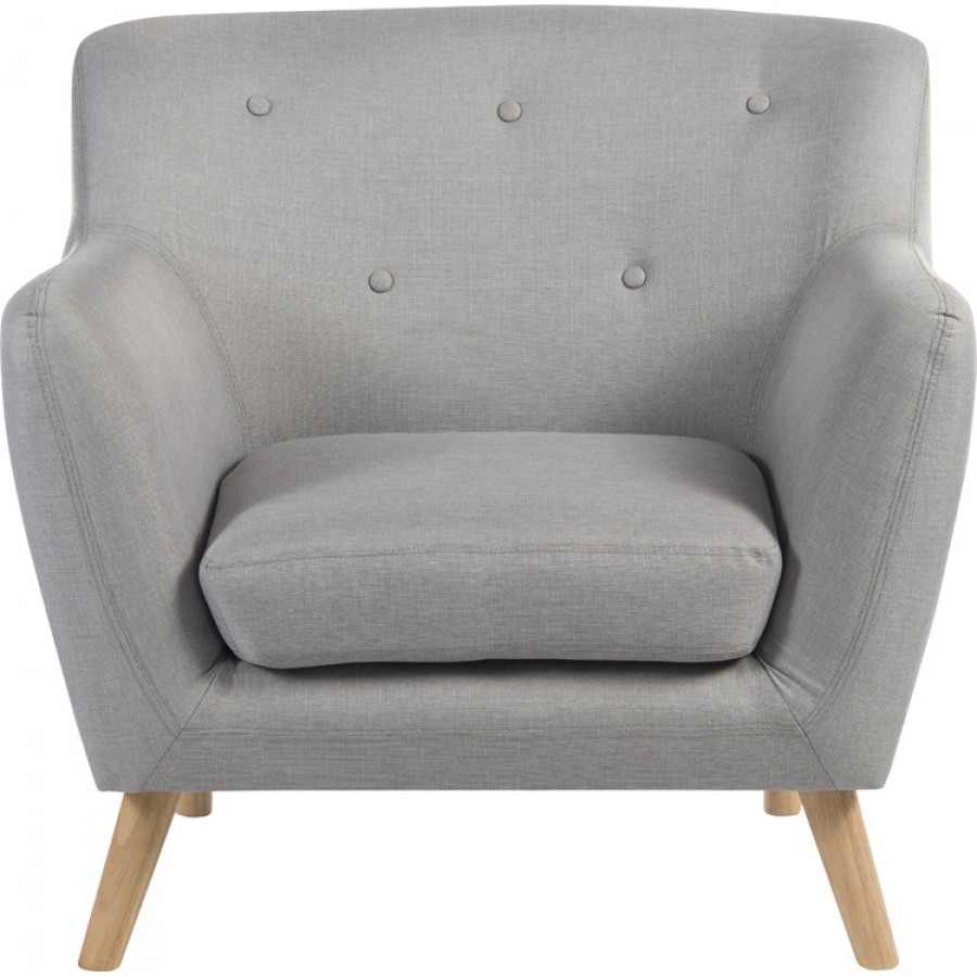 Skandi Grey Fabric Armchair 